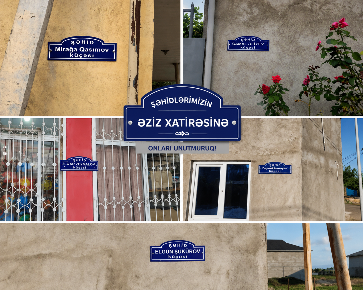Bu rayonda beş küçəyə şəhidlərin adı verildi