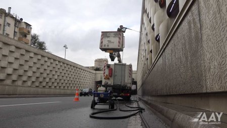 Bayram günlərində paytaxt Bakının bir-neçə ərazisində təmir işləri icra olunub VİDEO/FOTO
