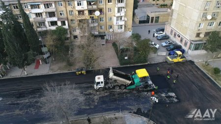 Həsən Məcidov küçəsində aparılan təmir işləri davam etdirilir VİDEO/FOTO