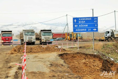 Xocalı, Şuşa, Ağdərə və Ağdam rayonlarında icra edilən yol layihələrinə baxış keçirilib VİDEO/FOTO