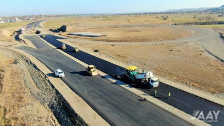 M2 magistralın 130 km-lik hissəsinin genişləndirilməsi işləri yekunlaşdırılır  VİDEO/FOTO