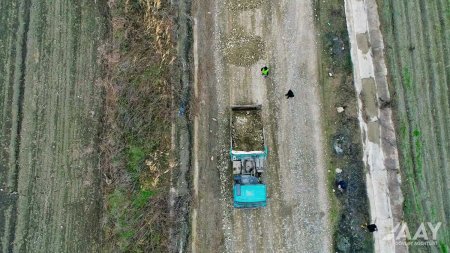 Şabranda 11.5 km uzunluğa malik avtomobil yollarının əsaslı təmirinə başlanılıb VİDEO/FOTO