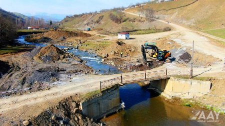 Yardımlıda 23.5 km uzunluğa malik avtomobil yollarının əsaslı təmirinə başlanılıb  VİDEO/FOTO