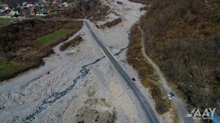 Qax rayonunda Aşağı Malax-Qaşqaçay-Armudlu yolu yenidən qurulub