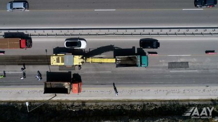 Bakı Dairəvi avtomobil yolunda təmir işləri davam etdirilir VİDEO/FOTO