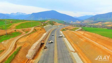 Əhmədbəyli-Füzuli-Şuşa yolunun beynəlxalq normalara uyğun tikintisi davam etdirilir VİDEO/FOTO