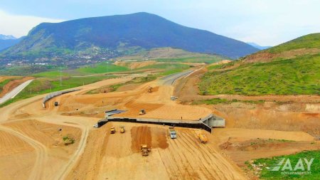 Əhmədbəyli-Füzuli-Şuşa yolunun beynəlxalq normalara uyğun tikintisi davam etdirilir VİDEO/FOTO