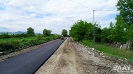 Ağalıq‒Daşlıyataq‒Günəşli avtomobil yolunun təmiri davam edir VİDEO/FOTO