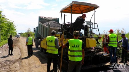 Ağalıq‒Daşlıyataq‒Günəşli avtomobil yolunun təmiri davam edir VİDEO/FOTO