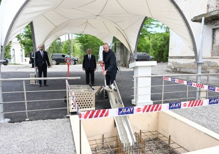 Prezident İlham Əliyev Zəngilan şəhərinin daxili yol-kommunikasiya şəbəkəsinin təməlini qoyub VİDEO/FOTO