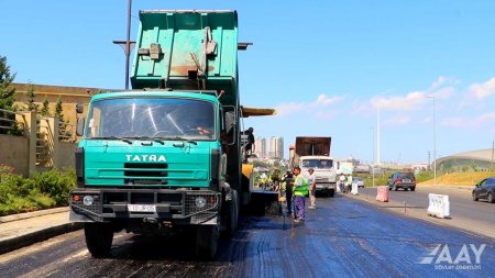 Mətbuat prospekti və Salyan şosesində təmir işləri davam etdirilir VİDEO/FOTO