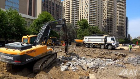 Yeni yol infrastrukuturunun yaradılması istiqamətində işlər davam etdirilir FOTO