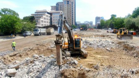 Yeni yol infrastrukuturunun yaradılması istiqamətində işlər davam etdirilir FOTO