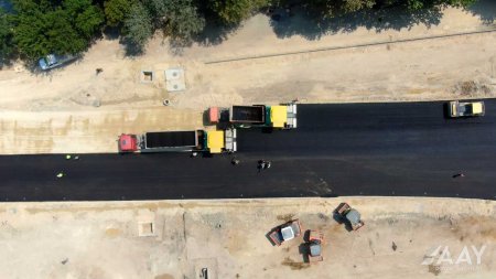 Yeni yol infrastrukuturunun yaradılması istiqamətində işlər davam etdirilir FOTO