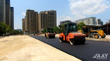 Yeni yol infrastrukuturunun yaradılması istiqamətində işlər davam etdirilir FOTO