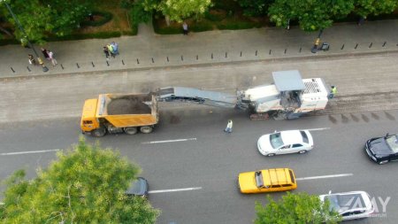 Bakı şəhəri, Nəsimi rayonu, 28 May küçəsi təmir olunur VİDEO/FOTO