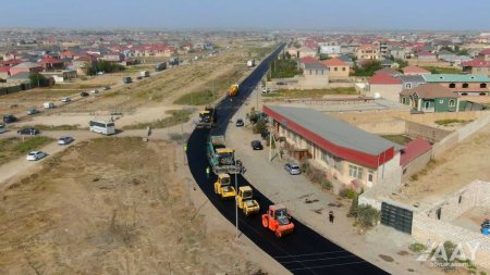 Mehdiabad-Digah-Məmmədli avtomobil yolunda təmir işləri aparılır VİDEO/FOTO