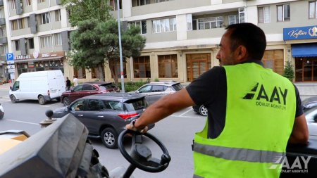 Bakı şəhəri, Nəsimi rayonu, Kövkəb Səfərəliyeva küçəsi təmir olunur VİDEO/FOTO