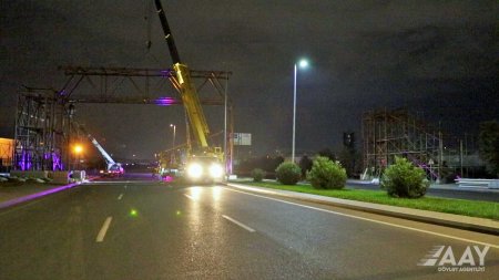 Yeni yerüstü piyada keçidinin tikintisi davam edir   VİDEO/FOTO